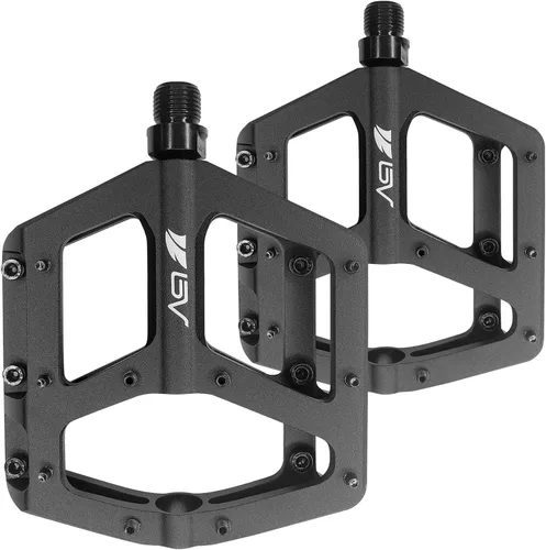 BV Bike Pedals with Replaceable Pins | Flat, Lightweight & Durable Bicycle Pedals with Great Grip | Made of Alloy Steel & Plastic - Ideal for BMX,