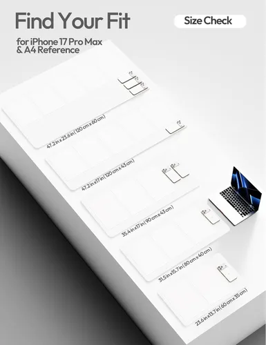 Vista 5 de YSAGi Protector de escritorio de cuero, tapete de oficina, alfombrilla grande para mouse, secante de cuero PU antideslizante, escritorio