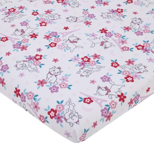 Vista 12 de Disney 101 Dalmatians - Sábana bajera para cuna de bebé, color gris, negro, blanco y azul, súper suave