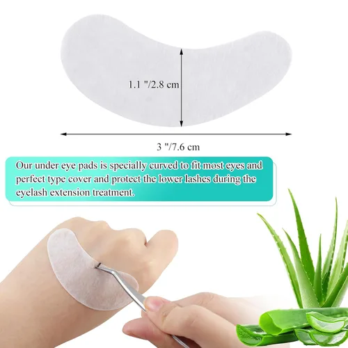 Vista 3 de fenshine 100 pares de almohadillas para extensiones de pestañas, parches de ojos de hidrogel sin pelusas, profesionales para extensiones de pestañas