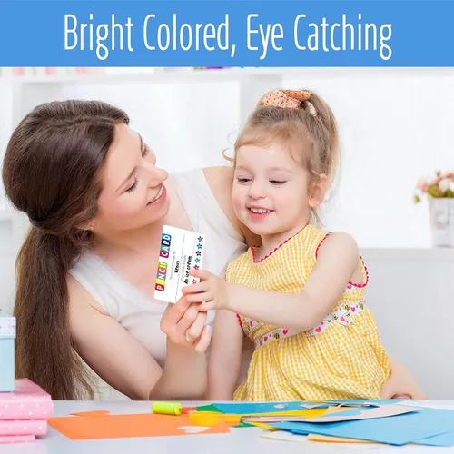 Vista 6 de 102 tarjetas perforadas, tarjetas de recompensa de incentivo en forma de estrella, tarjetas de premio estudiantil de tamaño empresarial, aumentan