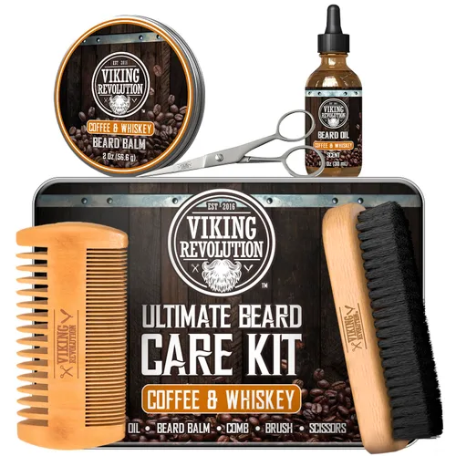 Vista 9 de Kit de crecimiento de barba - aceite, bálsamo, suero, rodillo Derma y peine de madera para el crecimiento de la barba y el bigote
