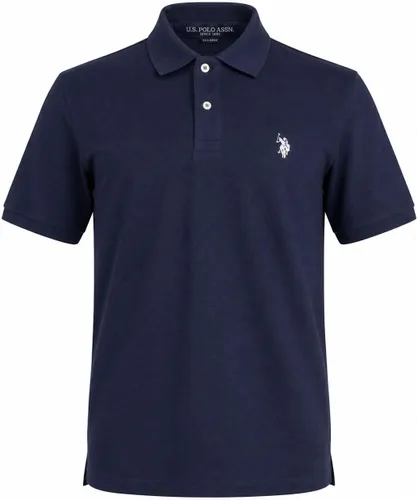 Vista 57 de Polo de piqué de algodón sólido para hombre con pequeño Pony Gris jaspeado