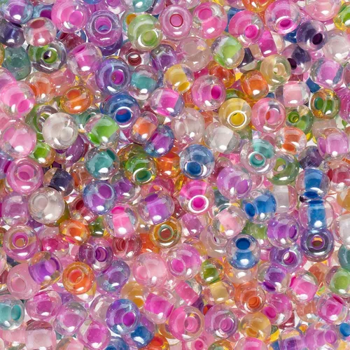 Vista 5 de John Bead Cuentas de cristal checo 6/0 amatista AB cuentas para manualidades de joyería, vial de 0.81 oz