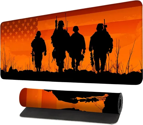 Vista 25 de Alfombrilla para mouse, antideslizante grande con bordes cosidos, tapete de escritorio para escritorio, laptop, computadora, teclado, protector