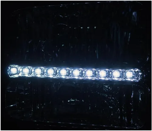 Vista 4 de Ford F-250/F-350/F-450/F-550 Super Duty faros LED con 6.25" Azul DRL Luces LED Cromo