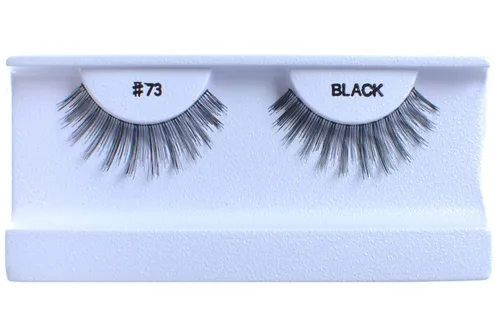 Vista 2 de 10 pares de pestañas postizas 100% cabello humano, negro natural #1