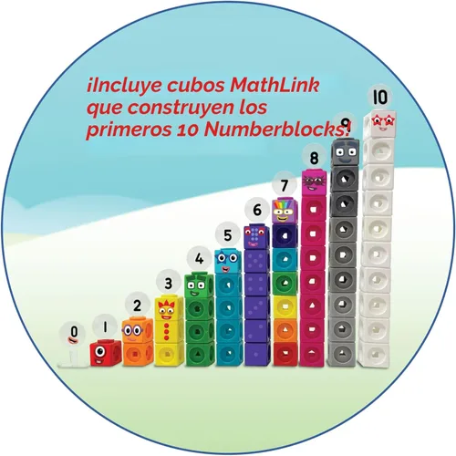 Vista 2 de hand2mind MathLink Cubes Numberblocks Juego de Actividades 1-10, 30 Actividades de Aprendizaje Preescolar, Bloques de Conteo, Cubos de Enlace