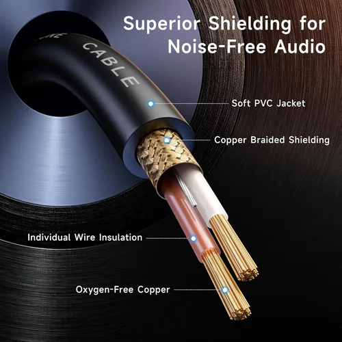 Vista 5 de Cable Matters Cable divisor XLR equilibrado - 1.5 pies 1.6 ft, cable XLR Y 2 macho a 1 hembra