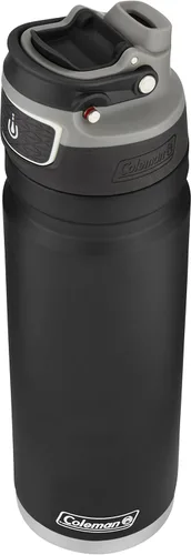 Coleman Autoseal FreeFlow - Botella de agua de acero inoxidable, color negro, 24 onzas