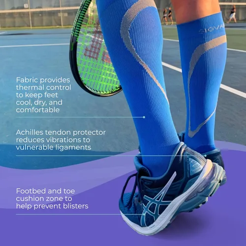 Vista 3 de Sigvaris Calcetines unisex de compresión médica de alta tecnología para hombres y mujeres, con puntera cerrada, 20-30 mmHg