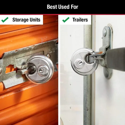 Vista 3 de Master Lock 40D - Candado de disco de acero inoxidable con llave