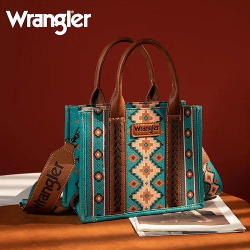 Vista 2 de Wrangler - Bolso de mano estilo occidental para mujer, bolsos aztecas bohemios