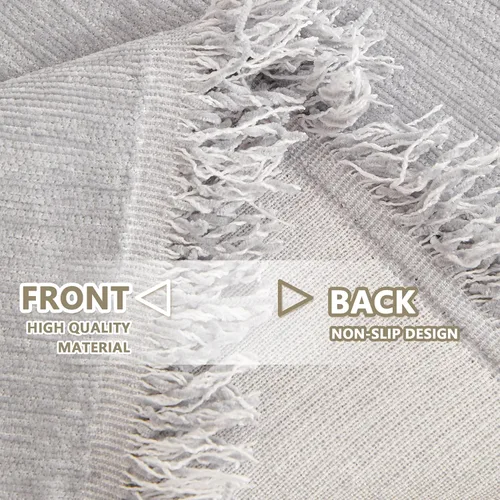 Vista 6 de MYSKY HOME Funda de sofá para perros lavable para sofá biplaza, funda de sofá boho, funda de sofá manta suave gruesa duradera con borlas, funda