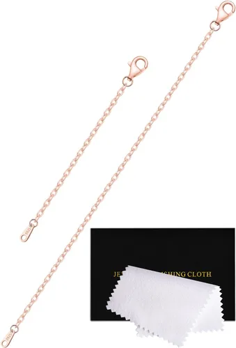 Vista 36 de Extensores de collar para mujer, chapados en oro de 14 quilates, extensores de collar duraderos, cadena de plata de ley 925 para pulsera