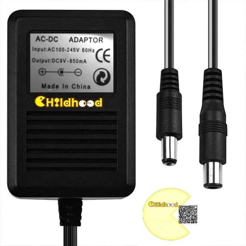 Vista 2 de CHILDMORY AC power supply adapter for NES US Version, SNES, Genesis1 3 in 1 power cord