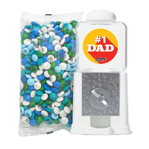 Vista 11 de M&M'S Caramelos de chocolate con leche para el Día del Padre, 2 libras de caramelos a granel en paquete resellable, M&M'S impreso con iconos