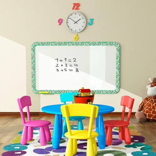 Vista 5 de Borde de eucalipto de 59 pies, calcomanía troquelada para tablero de anuncios, pizarra de aula, decoración de pared y letreros, decoración de bordes