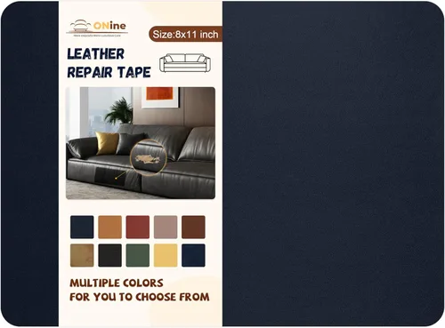 Vista 10 de ONine - Parche para reparación de cuero, autoadhesivo, diferentes colores, de 8 x 11 pulgadas para desprender y pegar, se adhiere a sofás, asientos