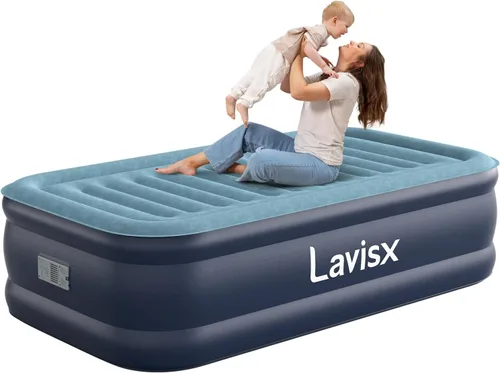 Vista 14 de Lavisx Colchón de aire individual con bomba incorporada de 16" Cama inflable elevada, autoinflable en 3 minutos con bolsa de almacenamiento