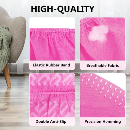 Vista 2 de squish Fundas para zapatos, desechables, antideslizantes, paquete de 100 (50 pares), color rosa, gruesas, extra desechables, fundas para botas