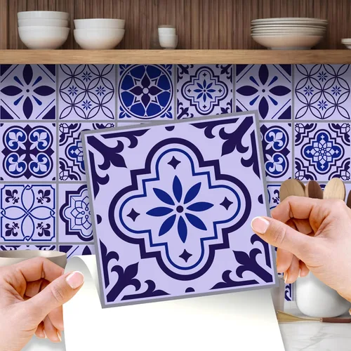 Vista 10 de WALPLUS 24 calcomanías de vinilo para salpicaduras de 6 pulgadas, pintura extraíble, impermeable, autoadhesivas, vinilo para el hogar, cocina, baño