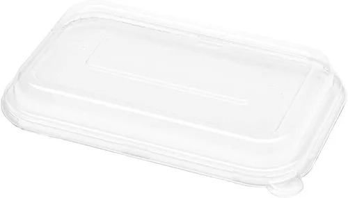 Vista 4 de Restaurantware Solo tapas: tapas de cúpula de plástico Pulp Tek, 100 tapas desechables para contenedores, los contenedores se venden por separado