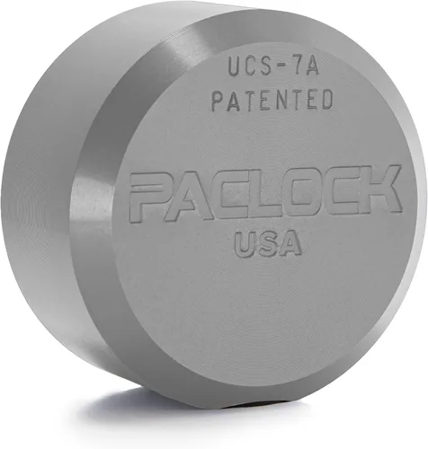 Vista 12 de PACLOCK's 7-Series Flat Back Puck w/Tapped Holes, High Security Rotating Disc, Manufacturer-Controlled Key Assigning, Exclusive Key Number, U-Pick!