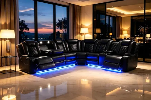 A Ainehome Power Furniture Juego de Sofá Seccional Reclinable Eléctrico, Sofá Reclinable Eléctrico Ajustable para Sala de Estar, Loveseat y Silla