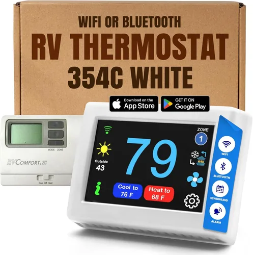Vista 68 de MICRO-AIR EasyTouch - Termostato digital de repuesto para autocaravana, programable y confiable, habilitado para WiFi y Bluetooth, termostato
