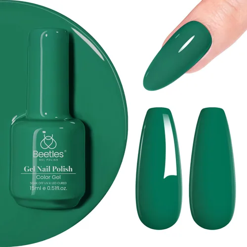 Vista 29 de Beetles - Esmalte de uñas de gel blanco perla, 0.5 onzas líquidas, color blanco perla, brillante, sirena, concha nacarada, esmalte de uñas de gel