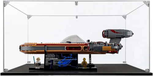 Vitrina acrílica compatible con Lego Luke Skywalker's Landspeeder #75341, vitrina a prueba de polvo (solo funda) (juegos de Lego no incluidos)