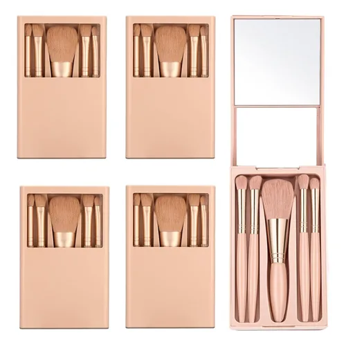 Vista 8 de Juego de brochas para sombra de ojos, regalos del día de San Valentín, brochas de maquillaje para adolescentes con espejo, kit de brochas