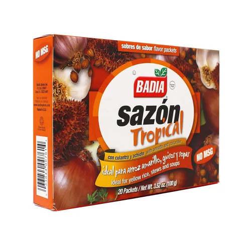 Vista 3 de Badia Sazon Tropical con Annatto y cilantro, 3.52 onzas (paquete de 15)
