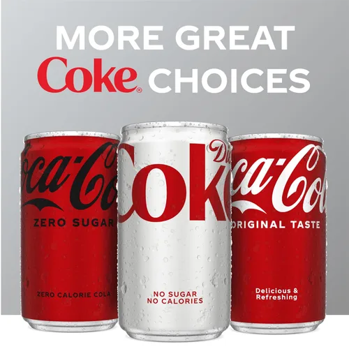 Vista 10 de Diet Coke Paquete para Refrigerador de Diet Soda, latas de 7.5 fl oz, paquete de 10 - Mini bebidas refrescantes de soda