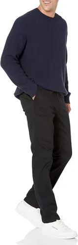 Vista 7 de Tienda Essentials Pantalón chino elástico ajustado resistente a las arrugas, sin pinzas, para hombre