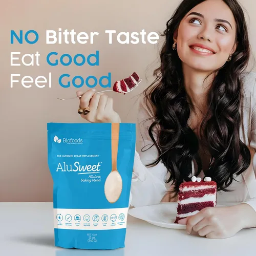 Vista 4 de Alusweet Edulcorante de alulosa cero calorías, 12 onzas, sustituto de azúcar 1:1, apto para dieta cetogénica, sin gluten, no glucémico, sustituto