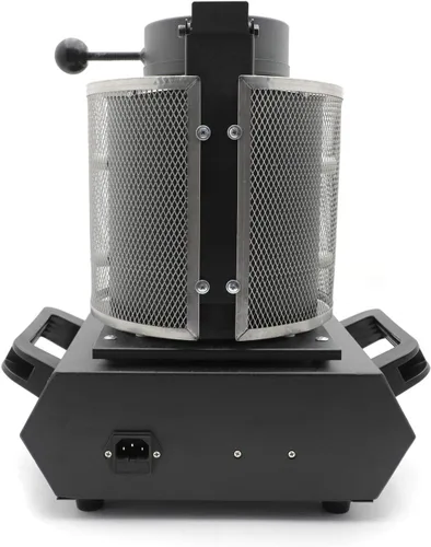 Vista 7 de HTTMT - Horno de fusión automático de 6.6 lbs Control digital 110V Plata Oro Cobre Aluminio 3000W 2100℉ Crisol de grafito [P/N: ET-TOOL005-BK]