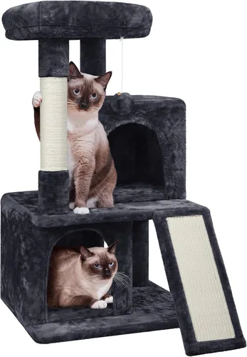 Vista 15 de Yaheetech Árbol para gatos para mascotas de interior, condominio en torre de 36 pulgadas con percha extragrande, postes rascadores, tabla, bola