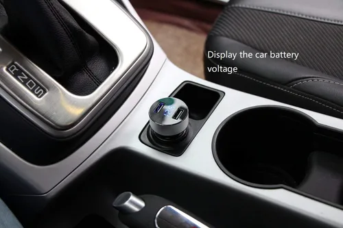 Vista 9 de LIHAN Cargador de coche con 2 USB, medidor de voltaje de 12 V/24 V, salida de 4.8 A, adaptador de enchufe para encendedor de cigarrillos compatible