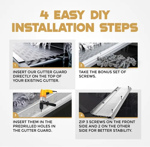 Vista 6 de Micromesh 5 pulgadas Gutter Guards Leaf Protection, 1 Pies Paquete de muestra Bronce oscuro, Malla de acero inoxidable, Cubiertas de canalón