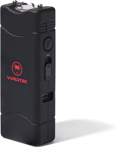 VIPERTEK - Micro pistola aturdidora para defensa personal, recargable con linterna LED, VTS-881