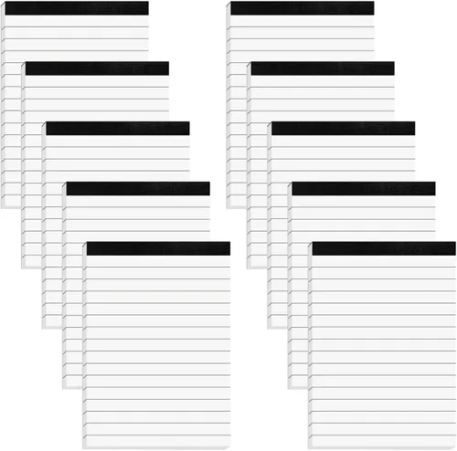 Vista 10 de 6 piezas de recambios para bloc de notas de 3 x 5 pulgadas, mini cuaderno de notas en blanco con 30 hojas cada bloc, papel rayado de reglas