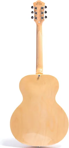 Vista 2 de Guitarra eléctrica de jazz GROTE de cuerpo hueco con herrajes cromados (Natural)