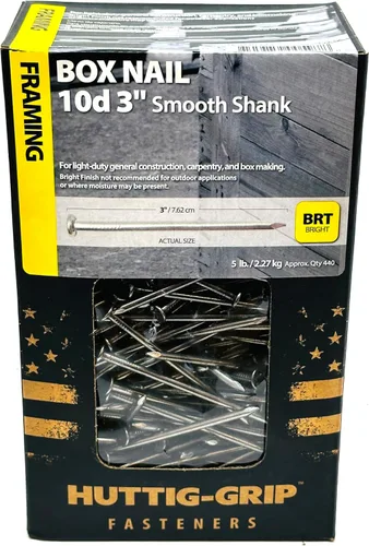 Vista 12 de Huttig-Grip - Uñas de caja de 2-1/2 pulgadas, tamaño 8D, acabado galvanizado para exteriores, paquete de 125 uñas de 1 libra