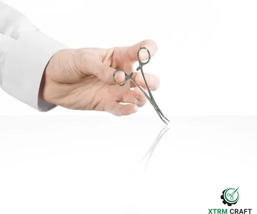 Vista 3 de Pinzas de bloqueo multiusos de hemostático Pean rectas y curvas con dientes serrados, de acero inoxidable - Hemostáticos para enfermeras, fórceps