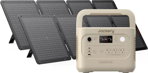 Vista 12 de Jackery Generador Solar 1000 v2 con Panel Solar de 200W, Estación de Energía Portátil de 1070Wh LiFePO4, Salida de 1500W CA/100W USB-C, Carga Rápida