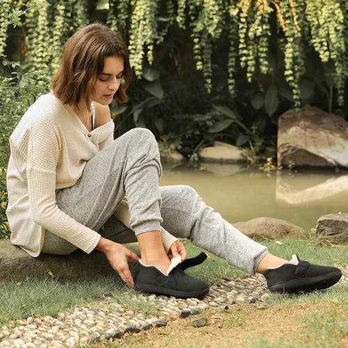 Vista 5 de Zizor Zapatos de casa ajustables Ivy para mujer para interiores y exteriores