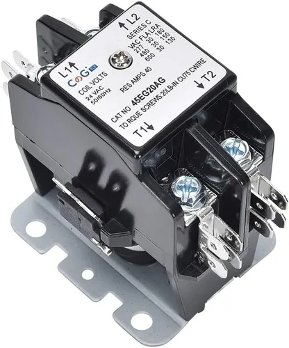 Vista 8 de Contactor de aire acondicionado de 2 polos 30 A 24 V, Contactor del condensador Contactor del compresor..