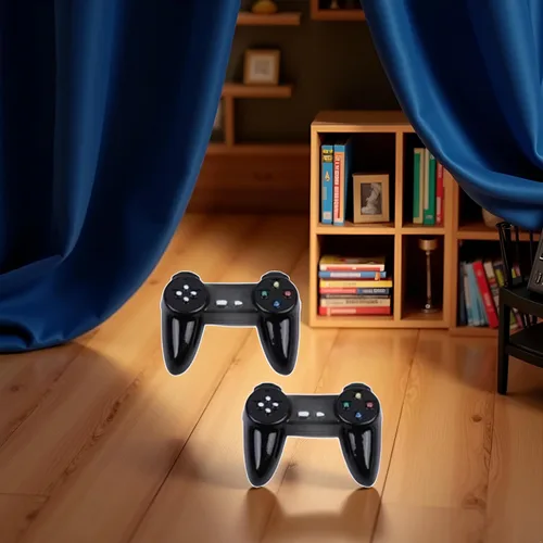 Vista 3 de Negro Dollhouse Modelo Gamepad Modelo Gamepad Casa de muñecas Controlador de juegos inalámbrico Decoración 1:12 Accesorios de decoración